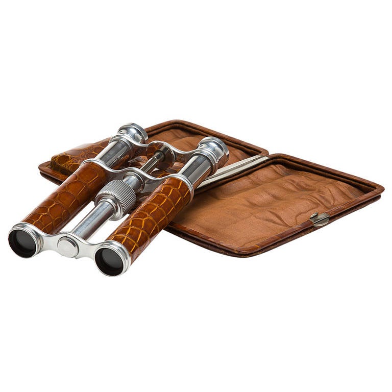 Impressive Pair of Field Glasses Complete with Case, circa 1910 at 1stdibs