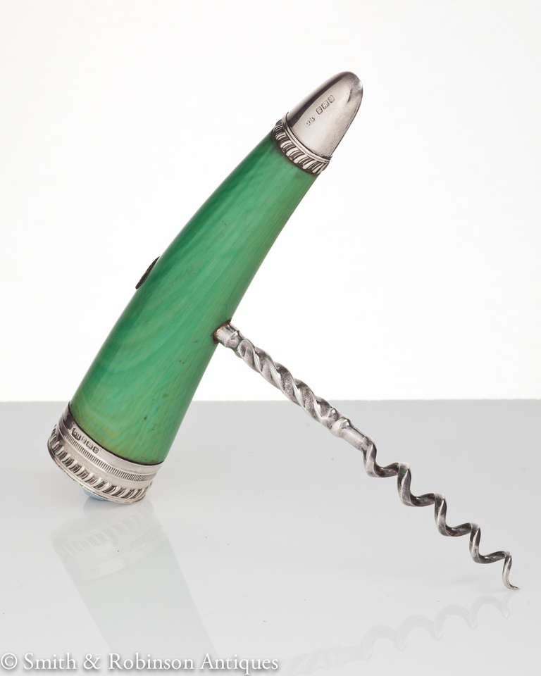 Superb Corkscrew by maker George Heath Sheffield 1909