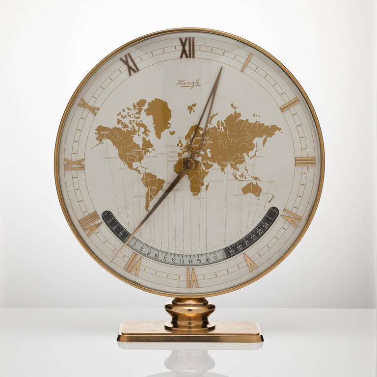A most impressive Kienzle desk/table world global clock c.1960.
This is the 