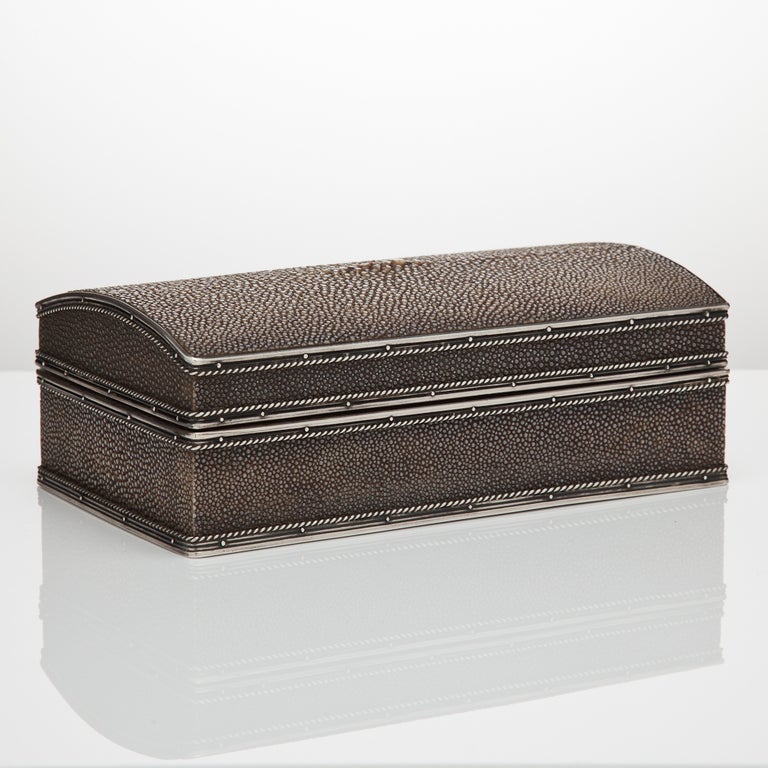 Silver & Shagreen Arts & Crafts Box by Francis Cooper c.1920