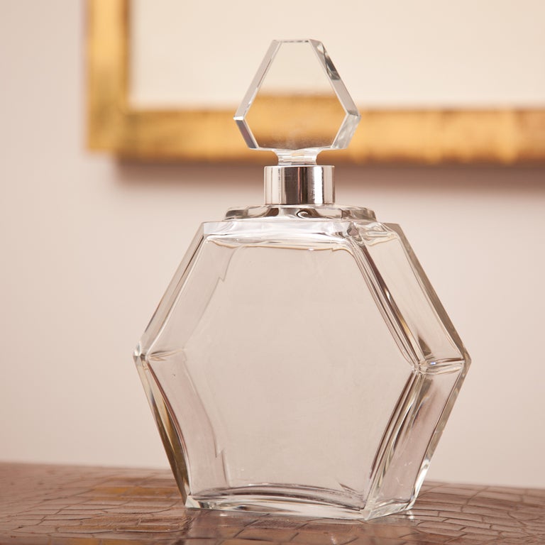 Large French Art Deco Geometric Decanter c.1925-30 In Excellent Condition In London, GB