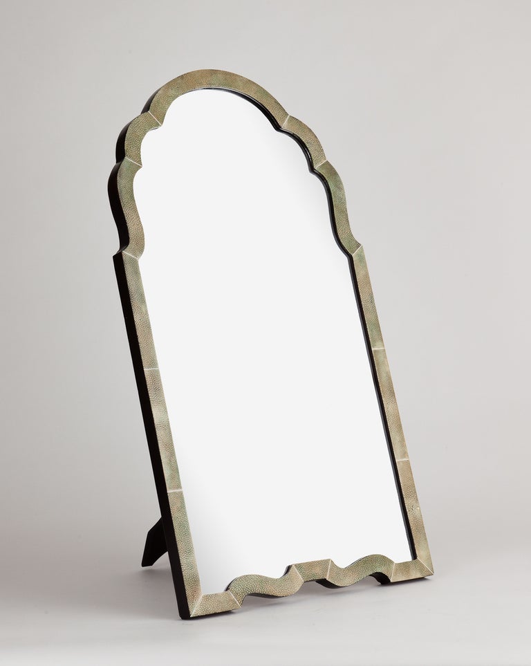 An Elegant Shagreen Mirror in the Queen Anne Style c.1915-20