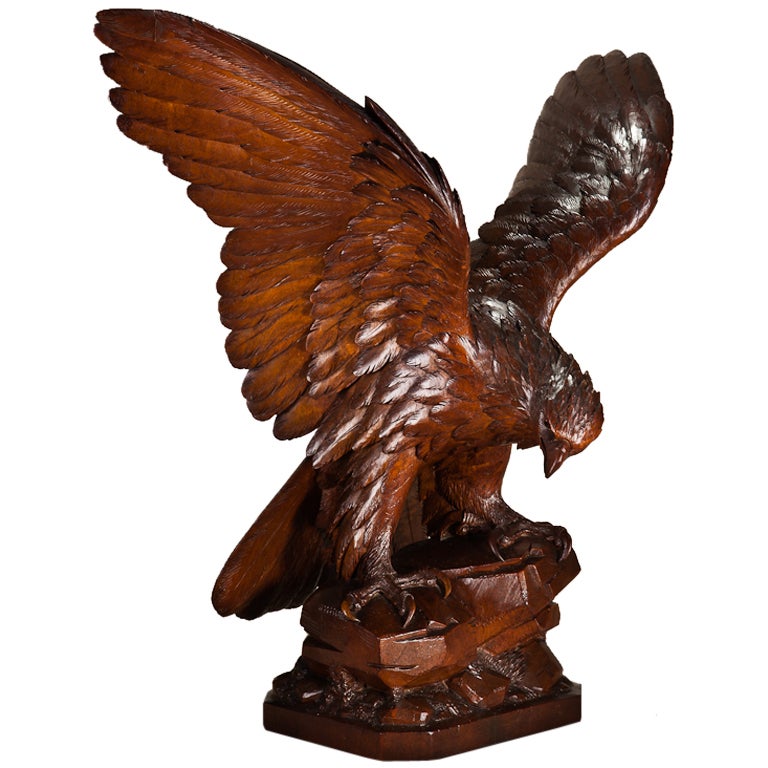 Superb Wooden Sculpture of an Eagle c.1900 at 1stDibs wooden eagle