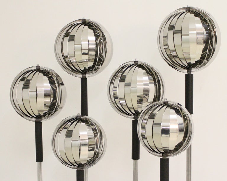 Spectacular Pair of Moon Floor Lamps