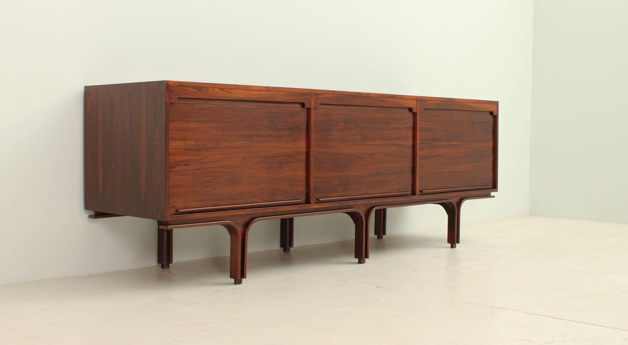 Italian Rosewood Sideboard by Gianfranco Frattini for Bernini