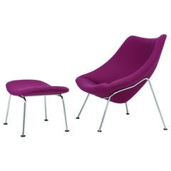 Pierre Paulin Oyster Chair and Ottoman