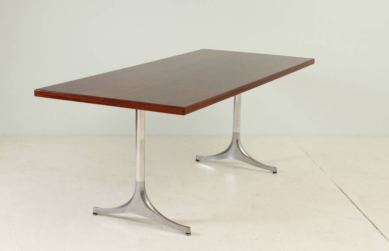 Mid-Century Modern Rare Pedestal Table in Rosewood by George Nelson For Sale