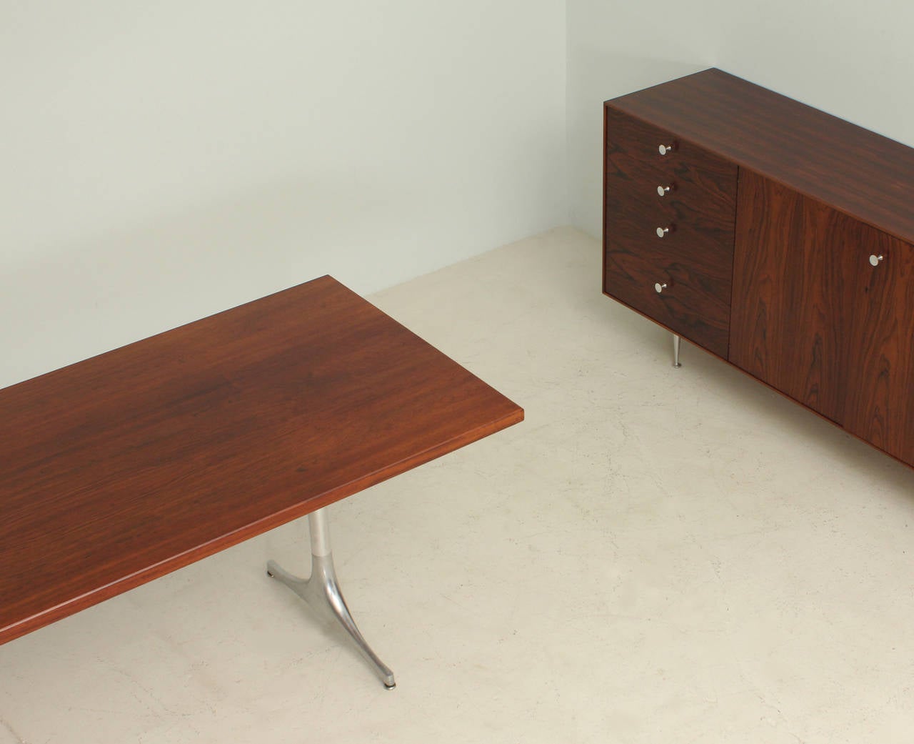 American Rare Pedestal Table in Rosewood by George Nelson For Sale