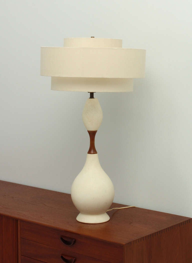 Mid-20th Century Large Mid-Century Ceramic Table Lamp For Sale