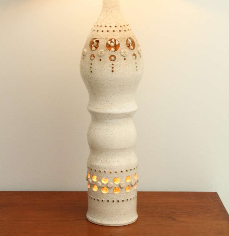 Mid-Century Modern Large Ceramic Lamp by Georges Pelletier