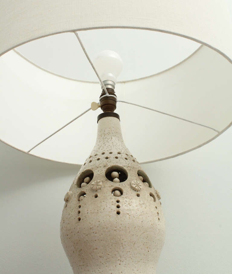 Large Ceramic Lamp by Georges Pelletier In Excellent Condition In Barcelona, ES