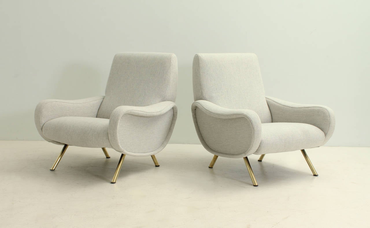 Mid-20th Century Pair of Lady Armchairs by Marco Zanuso