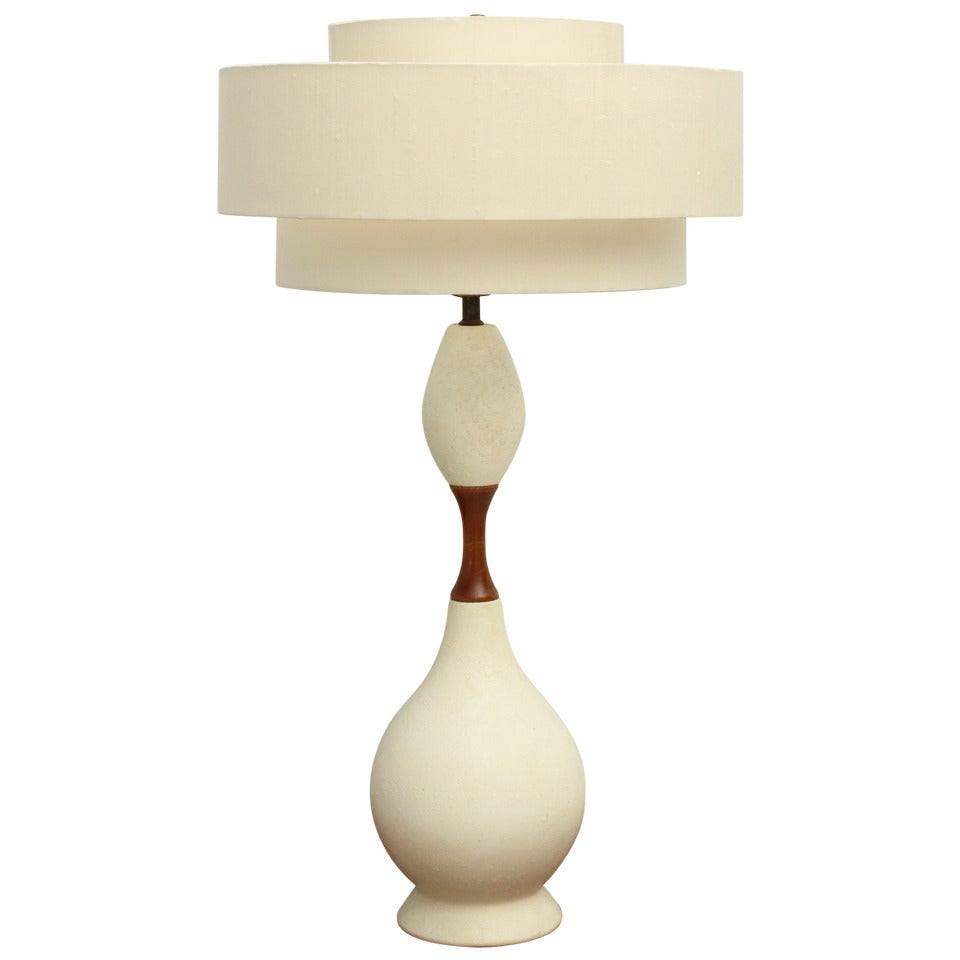Large Mid-Century Ceramic Table Lamp For Sale