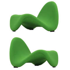 Ein Paar Pierre Paulin Tongue-Stühle