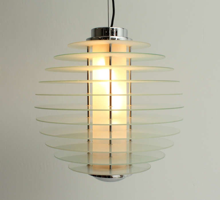 Fontana Arte Pendant Lamp by Gio Ponti In Excellent Condition For Sale In Barcelona, ES