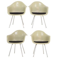 Four Eames Fiberglass Armchairs