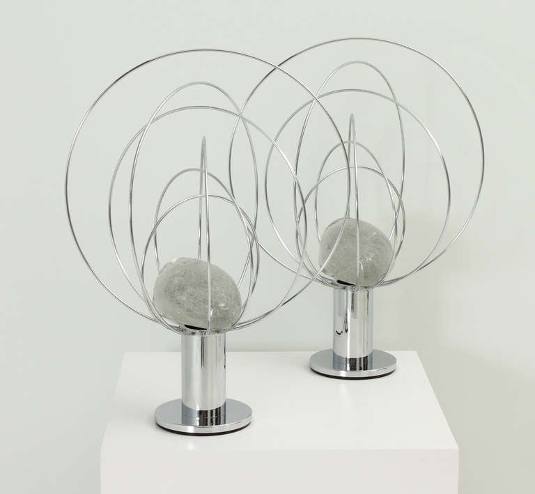 Pair of Barnaba Lamps by Angelo Brotto
