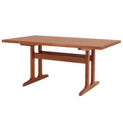 Danish Dining Table in Solid Teak Wood