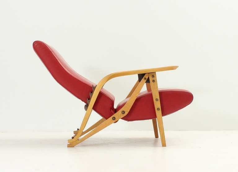 Sillón Gilda Homenaje a Carlo Mollino de Zanotta Moderno de mediados de siglo en venta