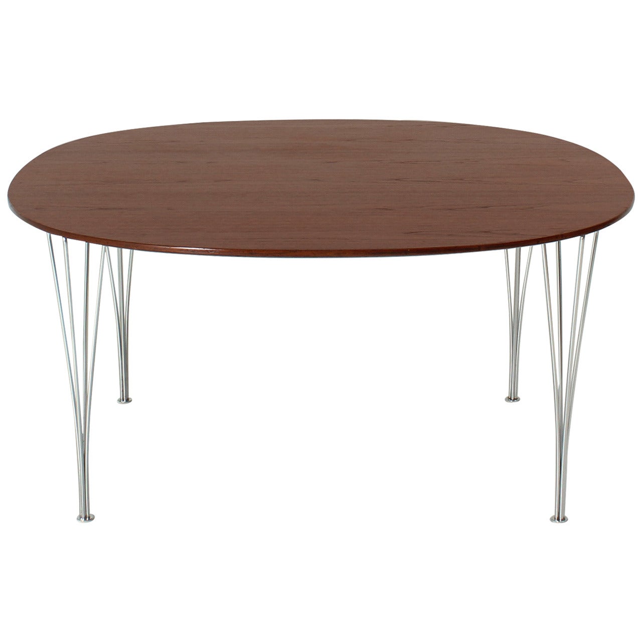 Supercircle Table in Teak by Bruno Mathsson & Piet Hein For Sale