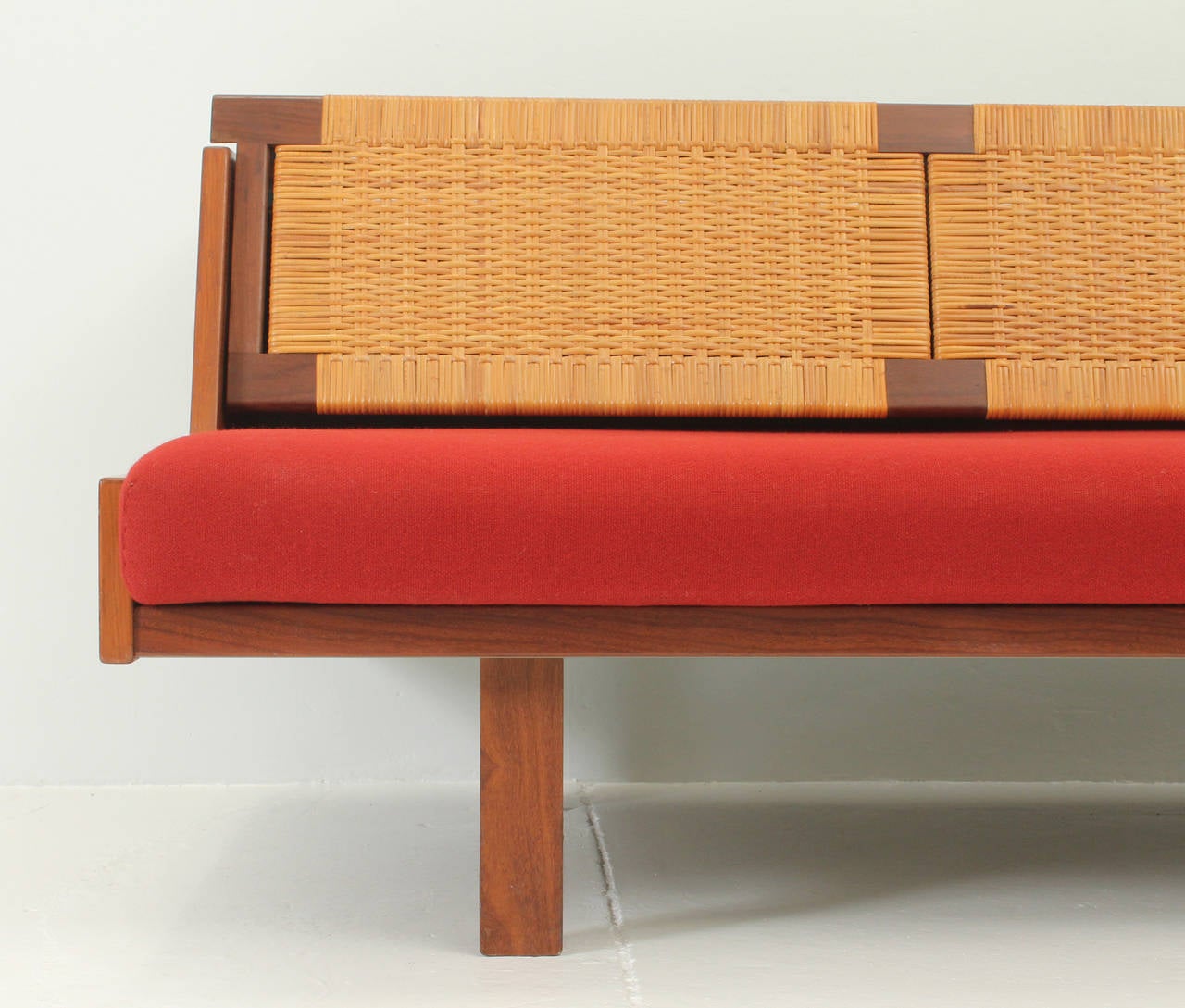 Mid-Century Modern Hans Wegner Daybed with Cane Back Rest For Sale