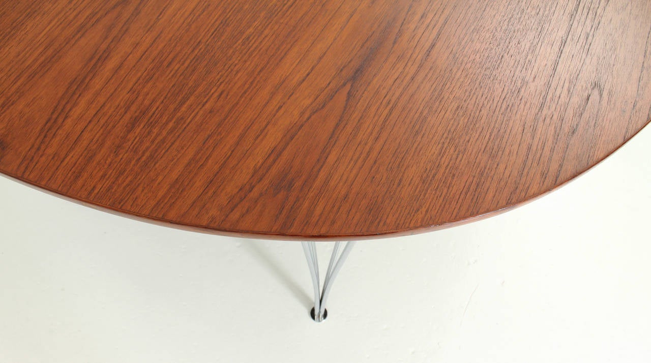 Supercircle Table in Teak by Bruno Mathsson & Piet Hein In Excellent Condition For Sale In Barcelona, ES