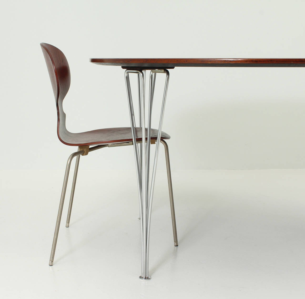 Supercircle Table in Teak by Bruno Mathsson & Piet Hein For Sale 2