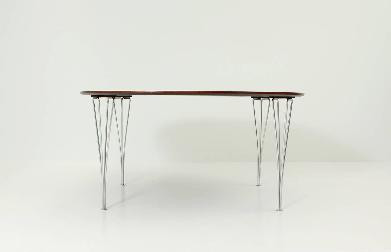 Supercircle Table in Teak by Bruno Mathsson & Piet Hein For Sale 3