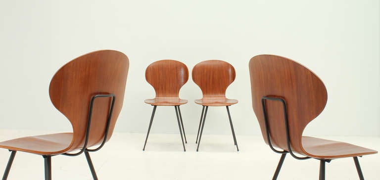 Four Side Chairs by Carlo Ratti 4