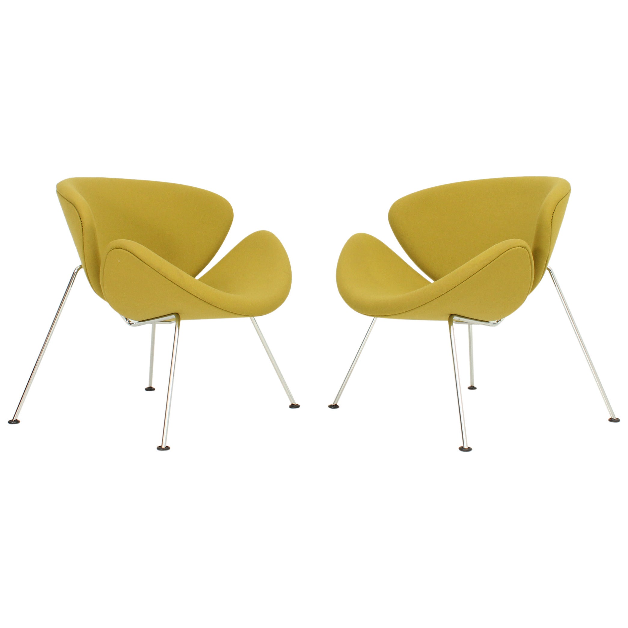 Orange Slicers Chairs by Pierre Paulin For Sale