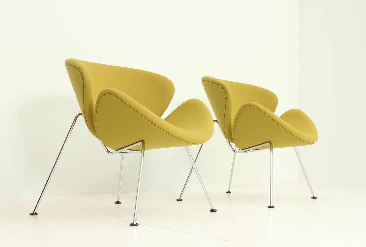 Dutch Orange Slicers Chairs by Pierre Paulin For Sale