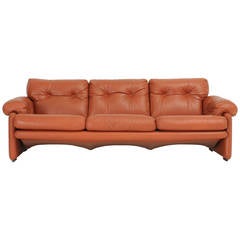 Coronado Leather Sofa by Tobia Scarpa