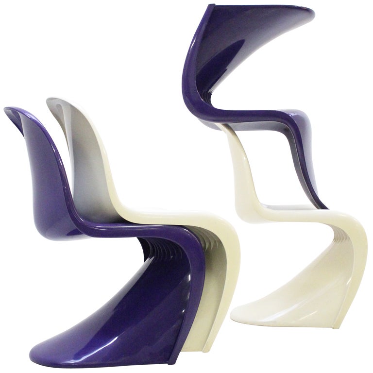 Four S Chairs by Verner Panton For Sale