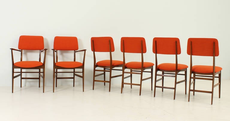 Italian Edmondo Palutari Chairs by Dassi, Italy