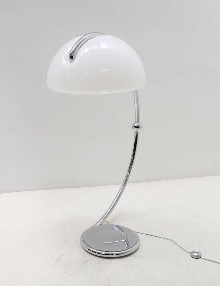 Modern Chromed Serpente Floor Lamp For Sale