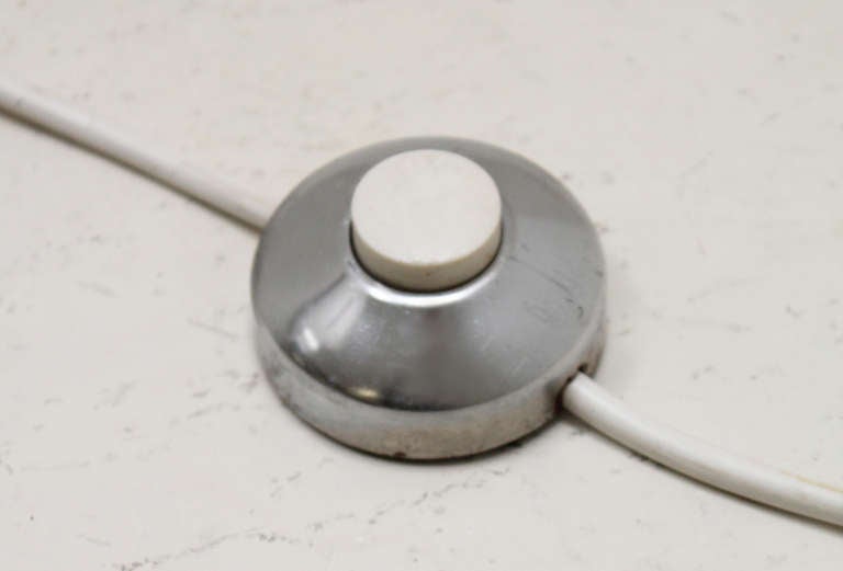 Mid-20th Century Chromed Serpente Floor Lamp For Sale