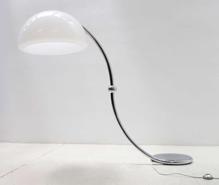 Chromed Serpente Floor Lamp For Sale 3