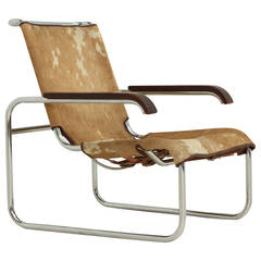 B35 Chair in Cowhide by Marcel Breuer for Thonet