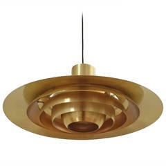 Large Pendant Lamp in Brass by Fabricius & Kastholm