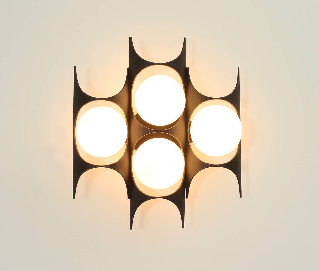 Spanish Brutalist Sconce from 1960's For Sale 1