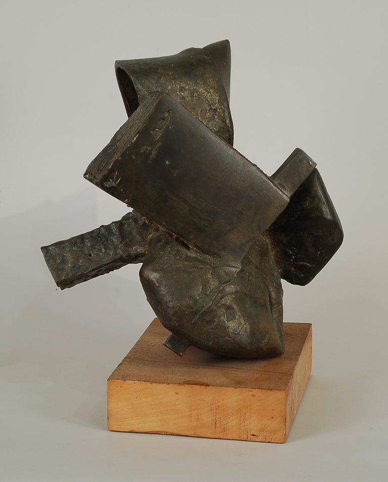 American Brutalist Bronze Sculpture