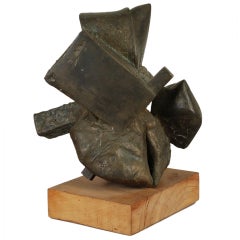 Brutalist Bronze Sculpture
