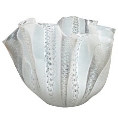 Large Venini Fazzoletto Handkerchief Vase