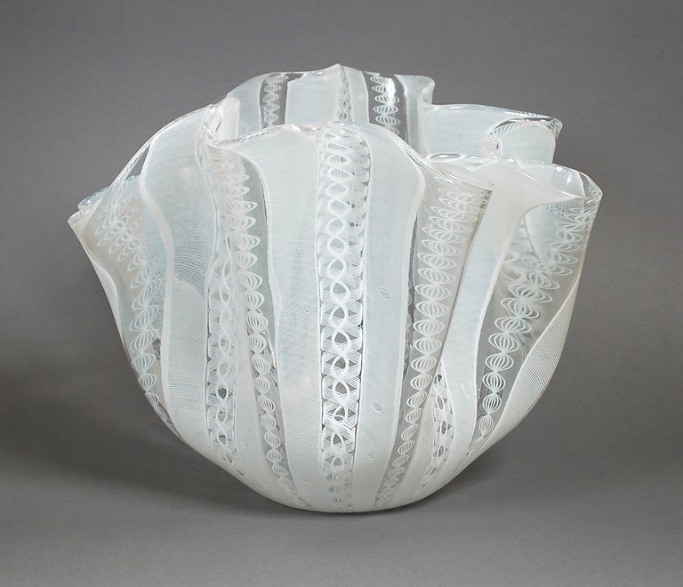 Large Venini Fazzoletto Handkerchief Vase at 1stdibs