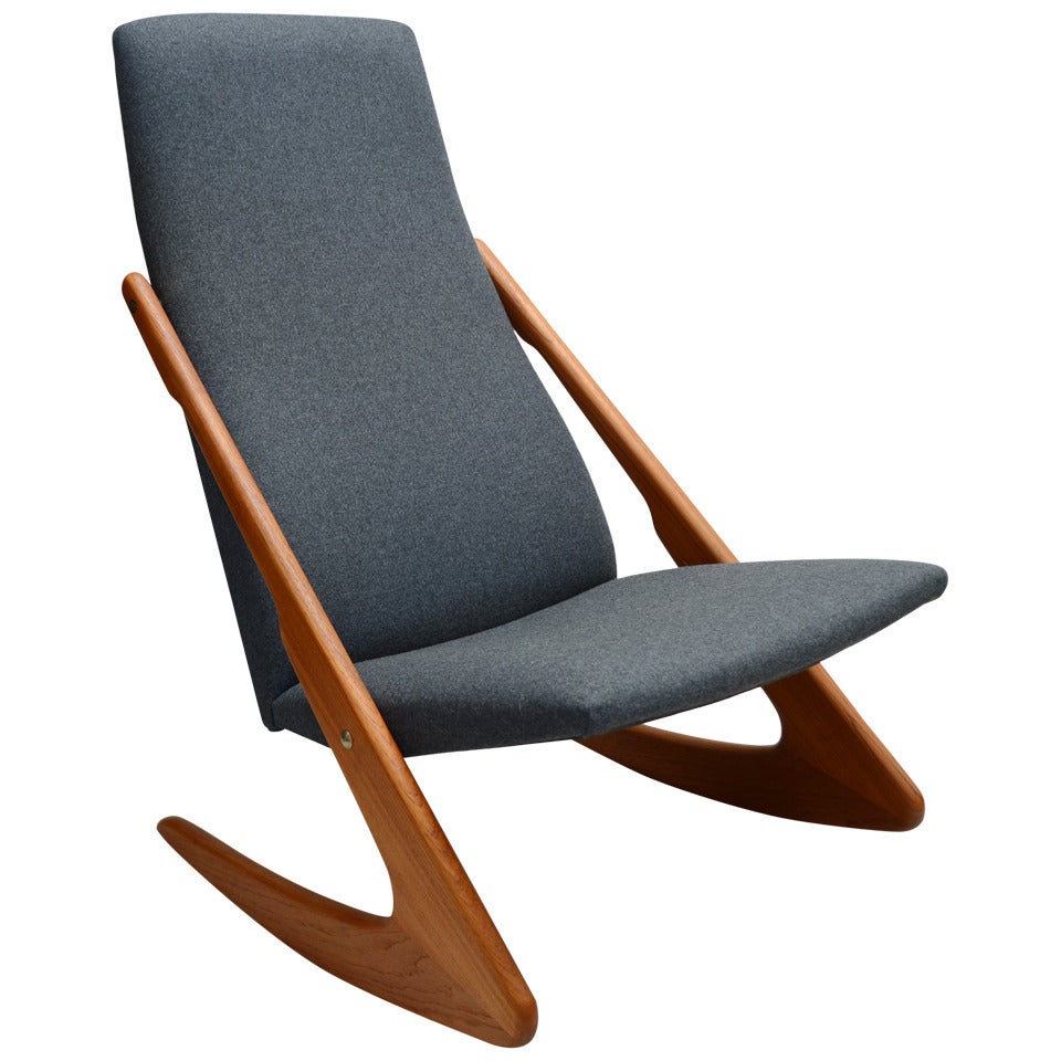 Sculptural Danish Teak Rocker