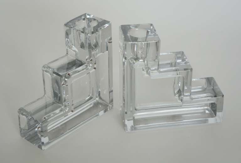 Pair of Wilber Orme Pristine Table Architecture Candle Holders 1