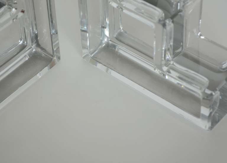 Mid-20th Century Pair of Wilber Orme Pristine Table Architecture Candle Holders