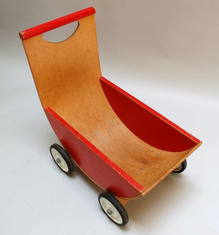 Mid-20th Century Creative Playthings Molded Plywood Carriage