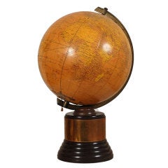 Crams Illuminated World Globe on a Bakelite Base