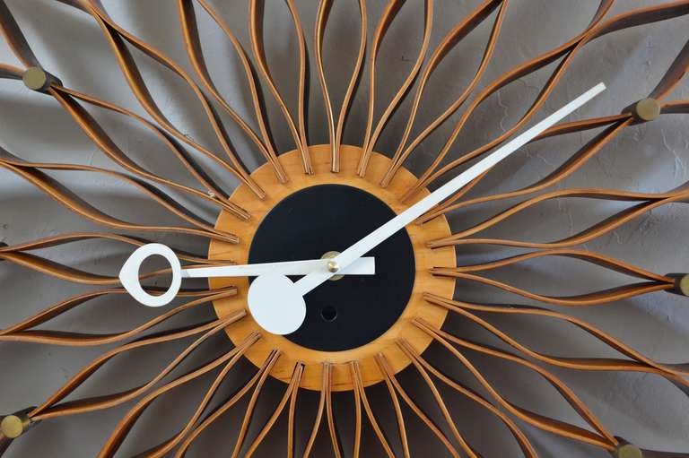 George Nelson Sunflower Clock In Good Condition In San Mateo, CA